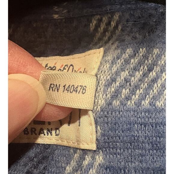 Faherty Legend Sweater Shirt Mens 2XL XXL Blue Button Up Long Sleeve Flannel - Picture 7 of 14